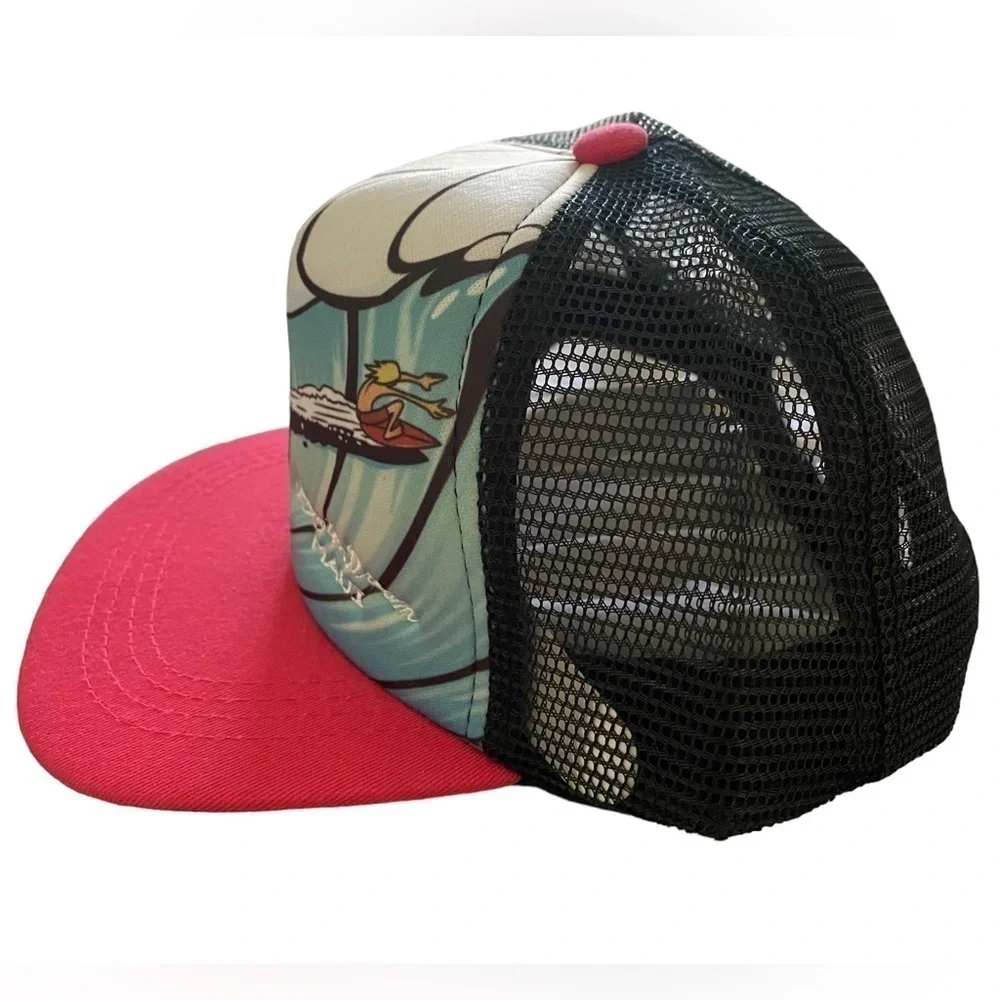 NEW Living the Dream MAUI Snapback Hat Cap w/ Pink Flat Bill Unisex Kid’s Size